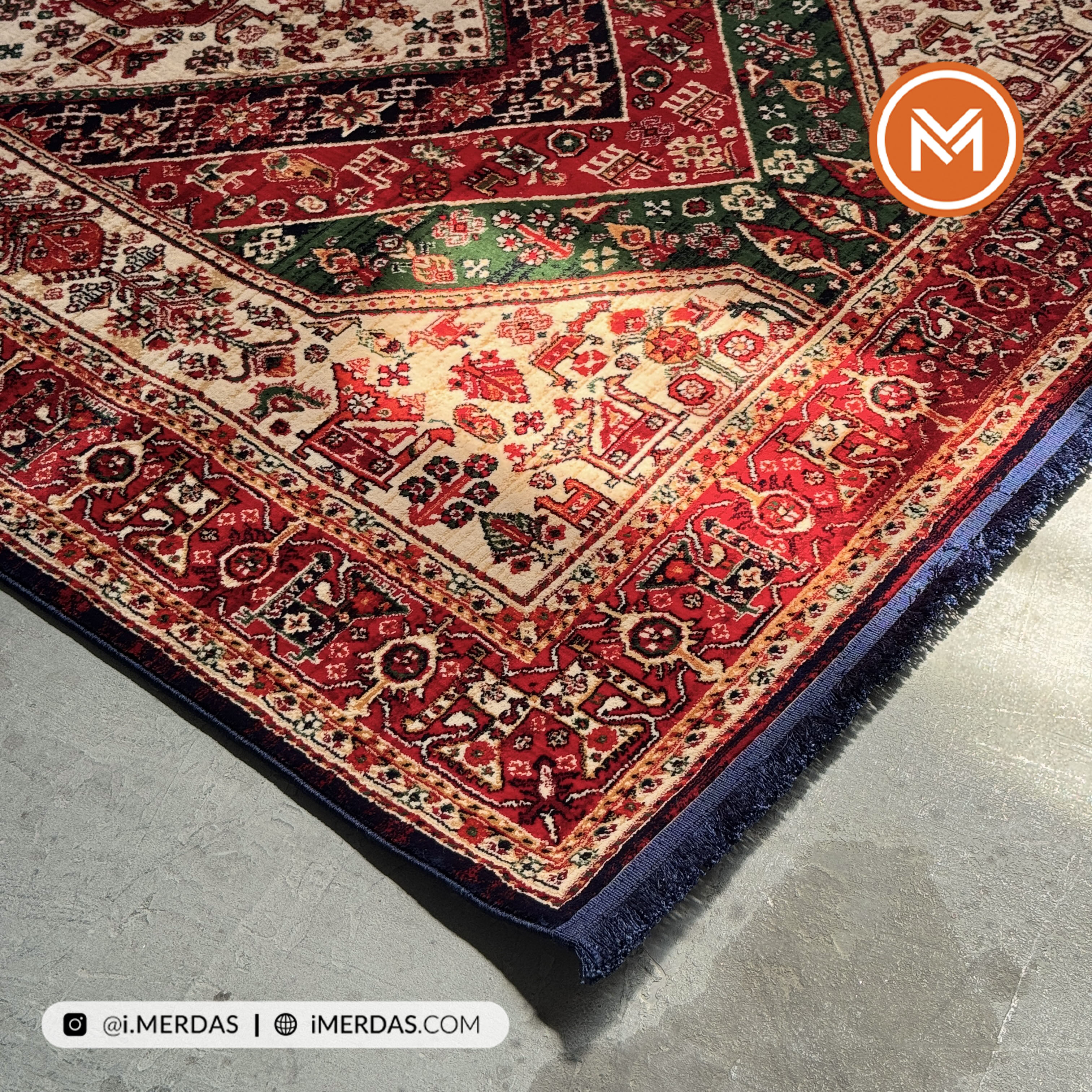 فرش گبه هرمس پلاس کد 6656 زمینه تمام رنگ
